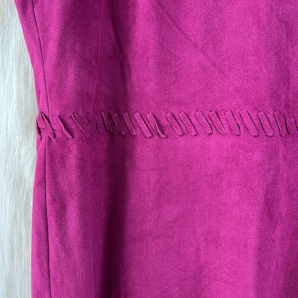 Cece Womens Mini A Line Dress Purple Stretch V Neck Lined Sleeveless Tie Back 12 - Picture 4 of 10
